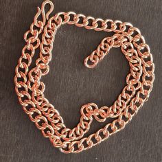 Copper Chain Necklace and Bracelet. S lock or Lobster lock, any would be sent. The length can be customized. This is all handmade product and the length may vary by 5%. If your length is not available just message me and I will get it made. Pure copper gets tarnished and oxidized eventually while coming in contact with the atmospheres air. Just clean it from a cotton cloth and it will go away. Wearing copper has various health benefits and spiritual benefits. A piece of copper should be worn on Copper Chain Bracelet, Copper Chain Necklace, Bracelet And Necklace, Copper Necklace, Copper Chain, Pure Copper, Necklace Length, Antique Copper, Chain Bracelet