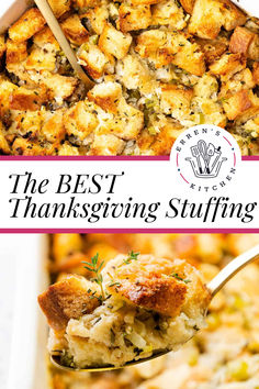 This delicious herb stuffing recipe is full of flavor, with fresh herbs, sautéed vegetables, and perfectly toasted bread cubes. It’s easy to make ahead, leaving you more time to focus on your main dishes for your thanksgiving meal!

Go to errenskitchen.com for easy, delicious, and even quick recipes for breakfast, lunch, dinner, and desserts! Hawaiian Stuffing Recipe, Best Thanksgiving Dressing, Easy Turkey Stuffing, Easy Thanksgiving Stuffing, Recipe With Celery, Stuffing Recipes Thanksgiving, Thanksgiving Stuffing Recipe, Classic Stuffing Recipe, Onion Stuffing