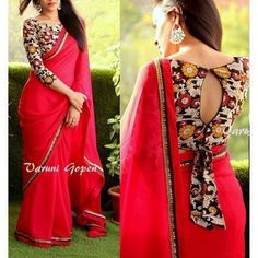 Kalamkari Blouse Designs, Latest Saree Blouse, Kalamkari Blouse, Blouse Back Neck Designs, Machine Work