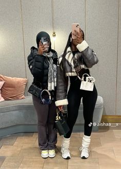 Atl Winter Outfits, Ptso Ideas Outfits Winter, Winter Looks Black Women, Street Wear Black Woman, Winter Fits Black Women, Chicago Winter Outfits, Warm Outfits For Winter, Cold Weather Outfits Casual, Winter Baddie Outfits