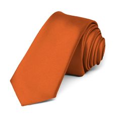 Shop burnt orange premium skinny ties at discount prices. Popular solid color style and cut in a trendy 2-inch width. Suited for your most formal occasions. Orange Business Tie, Orange Formal Suit And Tie Accessories, Adjustable Solid Satin Ties, Orange Standard Tie For Business, Classic Orange Ties For Business, Classic Orange Tie For Business, Orange Standard Business Tie, Teal Wedding Dress, Tie Outfits Men