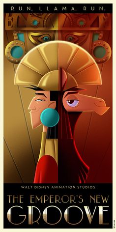 the emperor's new groove movie poster with an image of two people