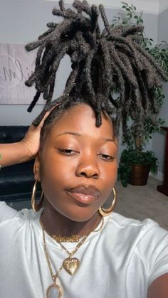 Loc Hairstyle:Pineapple/Palm Tree #locstyles #locs #blackhairstyles #women Dreadlock Styles, Natural Afro Hairstyles, Dreads Styles, Loc Journey, Dread Hairstyles