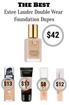 The Best Estee Lauder Double Wear Dupes.  Double wear dupes | Makeup Dupes | Drugstore Dupes | Everyday Makeup | Estee Lauder | Foundation Dupes | Makeup | Makeup ideas | #makeup #makeupdupes #drugstoremakeup Double Wear Estee Lauder, Estee Lauder Foundation, Estee Lauder Double Wear Foundation, Makeup Looks Everyday, Make Up Diy, Makeup Finds, Applying Foundation, Festival Make Up, Double Wear Foundation