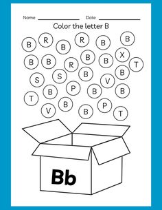 the letter b worksheet for children to learn how to write and draw letters