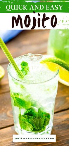 Mojito, easy cocktail recipes, alcoholic drinks Mojito Recipe Pitcher, Mint Infused Water, Best Mojito Recipe, Easy Mojito Recipe, Mojito Ingredients, Mojito Drink, Classic Mojito, Mint Drink, Lemon And Mint