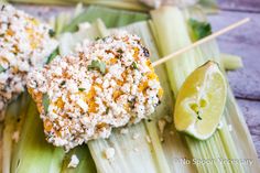 corn on the cob with coconut and lime