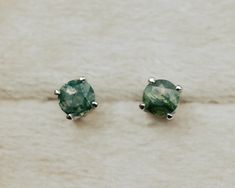 ROUND MOSS AGATE STUD EARRINGS IN 14K GOLD | Staghead Designs Rings Sets, Staghead Designs, Paris Trip, Moissanite Earrings, Moss Agate, Silver Wedding, Wedding Ring Sets, Semiprecious Stones, Ring Sets