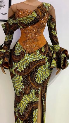 African Print Skirt Ankara Styles, Dinner Dress Outfit, Nigerian Fashion Ankara, Fancy Short Dresses, Latest Aso Ebi Styles, Modest Dresses Fashion, African Fabric Dress, Long African Dresses, African Prom Dresses