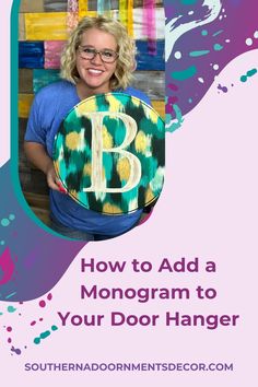 Want to make your door hanger truly unique? 🖌 Learn how to personalize it with a monogram in this step-by-step tutorial. Perfect for adding a special touch to your home décor or gifts! Unique Doors, Personalized Decor