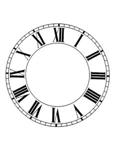 a clock face with roman numerals in the middle and an empty circle at the top