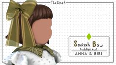 an animated image of a woman with a bow on her head and the name safari bou toddler hot anana & bibij