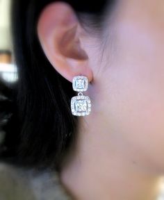 AAA cubic zirconia diamond square shape drop. Sparkling square cubic zirconia deco white gold plated metal frame post earrings.earrings have Emerald cut & Cubic Zirconia framed in micropave to look like real diamonds! Posts are sterling silver. Size: 2.7cm x 1.3cm Matching bracelet: https://www.etsy.com/listing/175833758/wedding-jewelry-bridesmaid-jewelry?ref=shop_home_active_7&ga_search_query=bracelet Matching necklace: https://www.etsy.com/listing/177502034/wedding-necklace-bridal-neck Luxury Rectangular Diamond Earrings, Rectangular Diamond Earrings With Accents For Formal Events, Formal Rectangular Diamond Earrings With Accents, Rectangular Diamond Earrings For Formal Events, Rectangular Diamond Earrings For Formal Occasions, Elegant Rectangular Diamond Earrings, Formal Rectangular Earrings With Diamond Accents, Square Cut Jewelry With Diamond Accents For Wedding, Square Cut Fine Jewelry For Wedding