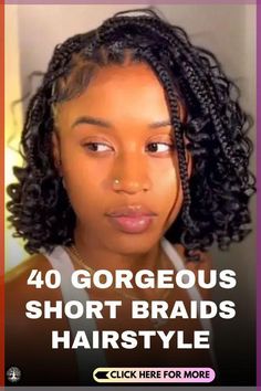 When keeping long hair seems too tedious and styling short hair looks baffling, giving a try to short braids hairstyle becomes the last resort. In this article, you will come across some of the most… Braided Hairstyles For Short Hair Easy, Short Braid Ideas For Black Women, Short Braiding Styles For Black Women, Cornrow Hairstyles For Black Women Short, Braided Cornrow Hairstyles 2024 Trends, Braided Bobs For Black Women, Short Braids Black Women, Bob Length Braids, Easy Braid Styles For Black Women