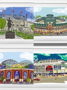 baseball, football stadium wall art prints Golf Wall Decor, Golf Artwork, Hope Art, Nyc Art, College Dorm Decorations, Kids Room Wall Decor