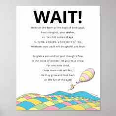 a card with an image of a kite flying in the sky and words written below it