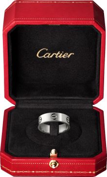 CRB4084900 - LOVE ring - Platinum - Cartier Cartier Trinity Ring, Gemstone Wedding Rings, Gold Ceramic, Ceramic Rings, Bagan