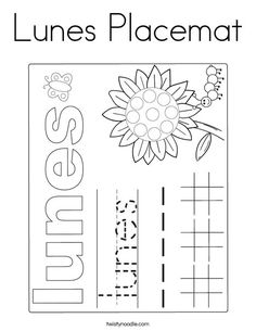 the lines placemat with flowers and butterflies