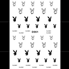 Back And White Playboy Bunny Nail Decal Stickers =) Playboy Tattoo, Nail Stickers Designs, Nail Decals Diy, Bunny Nails, Nail Stickers Decals, Decoration Stickers, Nail Sticker, Playboy Bunny, Cool Nail Designs