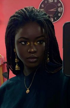 Punk Office, Flo Milli, Fantasy Ideas, Black Women Makeup, Fairy Makeup, Dark Skin Beauty, Black Makeup, Model Face, Black Everything