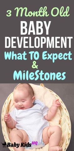 a baby in a basket with the words 3 month old baby development what to expect and milestone