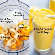 #smoothie #weightlose #smoothierecipes #smoothies Pineapple Banana Smoothie, Regain Confidence, Best Smoothie, Mango Pineapple