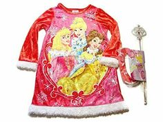 A Disney Princess holiday nightgown featuring Belle, Aurora and Cinderella. Made of a super soft crushed velour for a beautiful sheen. Faux shag style fur lines the cuffs and hemline. Matching slippers and her very own Princess wand complete the set! Size 4   Paypal Payments Accepted.   All purchases are mailed out within 2 business days of receipt of payment. Aurora And Cinderella, Matching Slippers, Cinderella Characters, Princess Wands, Princess Coloring, Princess Girl, Styles Fashion, Teen Fashion