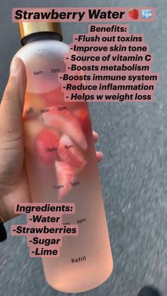 Hydration Drink Recipes, Fruit Waters, Healthy Water Recipes, Comfy Food, Hydrating Foods, Sommer Mad, Strawberry Water, Healthy Water Drinks, Athlete Nutrition