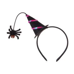 Top yourself with this themed witch hat headband. These headbands are a fun addition to your Halloween season attire.