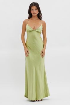 Olive maxi dress Lined Tie-up back Zipper in back Make an entrance in our gorgeous Alora maxi dress. We are in love with its open, tie-up back. Perfect for a wedding or special occasion teamed with strappy heels and a satin clutch for a head-turning look. MODEL INFO Model is wearing size XS Height: 5'5" Bust: 31.0" Waist: 25.0" Hips: 35.0" CARE Hand Wash Cold. Do Not Iron. MATERIAL POLYESTER Satin Maxi Dress With Bias Cut For Date Night, Bias Cut Satin Maxi Dress For Date Night, Satin Maxi Dress With Tie Back, Satin Maxi Dress With Fitted Bodice, Chic Bias Cut Maxi Dress For Prom Season, Satin Slip Dress For Date Night, Maxi Length, Spring Evening Maxi Dress With Tie Back, Satin Maxi-length Slip Dress For Date Night, Satin Maxi Length Slip Dress For Date Night