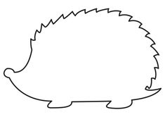 the outline of a hedgehog's head is shown in black and white on a white background