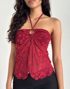 Floral Print Halter Neck Top For Party, Fitted Red Halter Top For Spring, Red Spring Party Halter Top, Red Spring Halter Neck Top, Red Halter Neck Top For Spring, Red Halter Top For Night Out In Spring, Spring Festival Red Halter Top, Hens Themes, Flat Chested Fashion