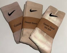 Neutral Colored Nike Socks, Crew Socks, Brand New, For Sneakers etc. High quality colored socks for you and a cute gift idea. Vintage Nike. Everyday Lightweight or Cushion Crew Nike Socks (Depending on what I have in stock, they are almost the same, cushion are more thick and lightweight are more thin.) I can do ankle sock upon request. Vintage Nike Adult socks are mid length socks not ankle socks Adult sizes: Small is 4-6 women Medium is 6-8 men 6-10 women Large is 8-12 men 10-13 women Note: Sh Nike Women Socks, Colored Nike Socks, Gift Idea Aesthetic, Aesthetic Socks, Sneakers Cute, Brown Socks, Idea Aesthetic, Nike Brown, Cute Nike Outfits