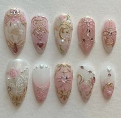 🎀 Ballet Nails, Asian Nails, Manicure Y Pedicure, Cute Nail Designs