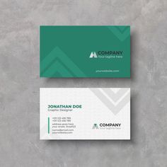 Premium Vector | Minimalist green business card template Visiting Card Ideas Business, Minimalist Visiting Card, Corporate Visiting Cards Design, Premium Visiting Card Design, Business Card Corporate, Visit Card Minimalist, Business Cards Design Ideas, Vising Card Design, Visit Card Ideas