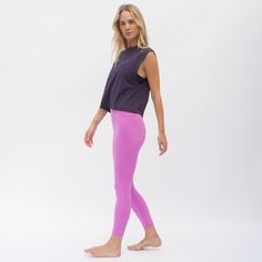 Super high rise, super supportive, super quick drying, super dope. Made from LOF's own Super Moves Fabric, created for super people up to super sweaty things. Plays well with others, these leggings pair well with all LOF bikini tops and Super Moves tops. Go-dry Sportswear Leggings For Pilates, Purple Micro-elastic Activewear For Workout, Micro-elastic Purple Activewear For Workout, Sporty Purple Tights For Sports, Functional Purple Leggings For Training, Functional Pink Leggings For Pilates, Casual Leggings With Light Support For Pilates, Go-dry Sportswear Yoga Pants For Light Exercise, Casual Leggings For Gym With Light Support