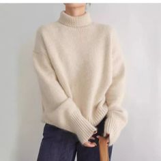 F00282687-304 Turtle Neck Sweaters, Thick Turtleneck, Overall Jumper, Striped Knitted Sweater, Pullover Mode, Elegant Sweater, Stylish Sweaters, Knit Turtleneck, Cashmere Turtleneck