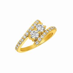 Prongs Style Code# R7278-1PD_RG Setting: Prongs Dimensions: 7/16 inch in width Diamond 1: Diamond Shape 1: Round Qty of Diamond 1: 2 Weight 1 CT: 0.6 Setting 1: Prongs Weight 2 CT: 0.42 Total Dia Weight: 1.02 Clarity: SI2 Color: G-H Gold Karat: 14K Color 2: Rose Approxe WT Grams: 4.1 Gia Certified Yellow Gold Cluster Ring For Anniversary, Gia Certified Yellow Gold Anniversary Cluster Ring, Dazzling Gia Certified Yellow Gold Rings, Gia Certified Yellow Gold Promise Ring, Gia Certified Gold Diamond Promise Ring, Gia Certified Gold Promise Ring, Yellow Gold Gia Certified Diamond Promise Ring, Gia Certified Yellow Gold Diamond Promise Ring, Yellow Gold Bypass Ring With Prong Setting For Wedding