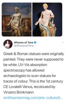 an image of two statues on twitter