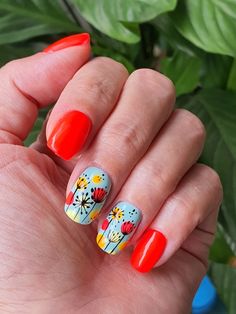 Rockabilly Nails, Luv Nails, Nails Art Designs, Cute Spring Nails, Girls Nails