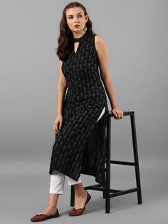 Black Color Cotton Readymade Party Wear Kurtis ( Sizes-36,38,40,42,44): Samrita Collection YF-71253 - | 1377 Design Kurta, Kurtis Design, Stylish Kurtis, Simple Kurta, Indian Kurti Designs, Simple Kurti, Evening Dress Long