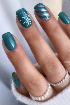 Decoration Nails, January Nail Designs, Set Nails, Designer Nails, Inspiration Nails, Acrylic Ideas, January Nails, Winter Nails Acrylic