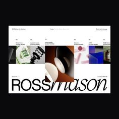 the word rosstuson is surrounded by images of different objects