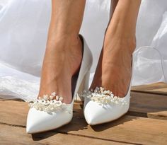 Bridal Block Heel Shoes Ivory Wedding Shoes Women's - Etsy Elegant Bridal Accessories With Block Heel For Wedding, White Almond Toe Heels For Bridal Shower, Almond Toe Wedding Shoes, Wedding Court Shoes With 4-inch Heel And Round Toe, Elegant Bride Heels With Round Toe, Elegant Low Heel Bridal Heels, Elegant High Heel Bridal Shoes, Elegant High Heel Bridal Heels, Elegant Low Heel Bride Heels