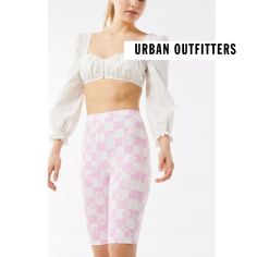 New Never Worn Urban Outfitters Size Small Reese Checkered Bike Shorts Stretchy Fit High-Waisted Above-Knee Length 88% Cotton/12% Spandex Pink And White Elastic Waist Waist Measures Approx 24” Inseam Measures Approx 10” Clean Smoke-Free Home Trendy High Waist Fitted Shorts, Summer Athleisure Fitted Biker Shorts, Fitted Cotton Biker Shorts Casual Style, Fitted Cotton Biker Shorts Casual, Fitted Athleisure Biker Shorts For Summer, Casual Fitted Cotton Biker Shorts, Fitted Cotton Casual Biker Shorts, Trendy Fitted Cotton Biker Shorts, Trendy Fitted Shorts