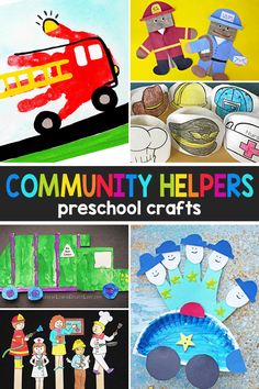 the collage of different crafts and activities for children