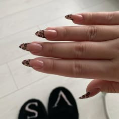 French Tip Leopard Print, Almond Nails Leopard Print, Cheetah Print French Tip Nails Almond, Leaped Print French Tip, Keffiyeh Nails, Leopard Print French Nails, Almond Leopard Nails, Almond Cheetah Nails, Almond Nails Leopard