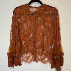 Nwot, Preowned, Excellent Condition Clean Smoke Free Home Orders Placed Before Midnight Ship Next Business Day Preowned Items Are Subject To Flaws. Items May Need To Be Cleaned Due To Distribution Process. Feel Free To Make An Offered Fall Blouse With Lace Top For Layering, Fall Lace Top Blouse For Layering, Fall Brunch Blouse With Lace Trim, Fall Lace Tops, Long Sleeve Lace Top For Fall Brunch, Lace Top Blouse For Fall Brunch, Fall Lace Blouse For Layering, Vintage Lace Tops For Fall, Vintage Lace Top For Fall