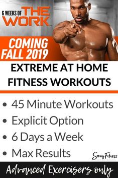 a flyer for the upcoming workout program with an image of a man flexing his muscles