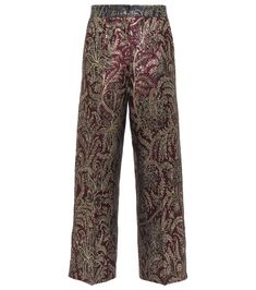 'S Max Mara - Gaeta brocade pants | Mytheresa Linen Garments, Brocade Pants, Brother Wedding, Trouser Outfit, Straight Trousers, Party Style, Jumpsuit Trousers, Straight Leg Trousers, Pants Straight